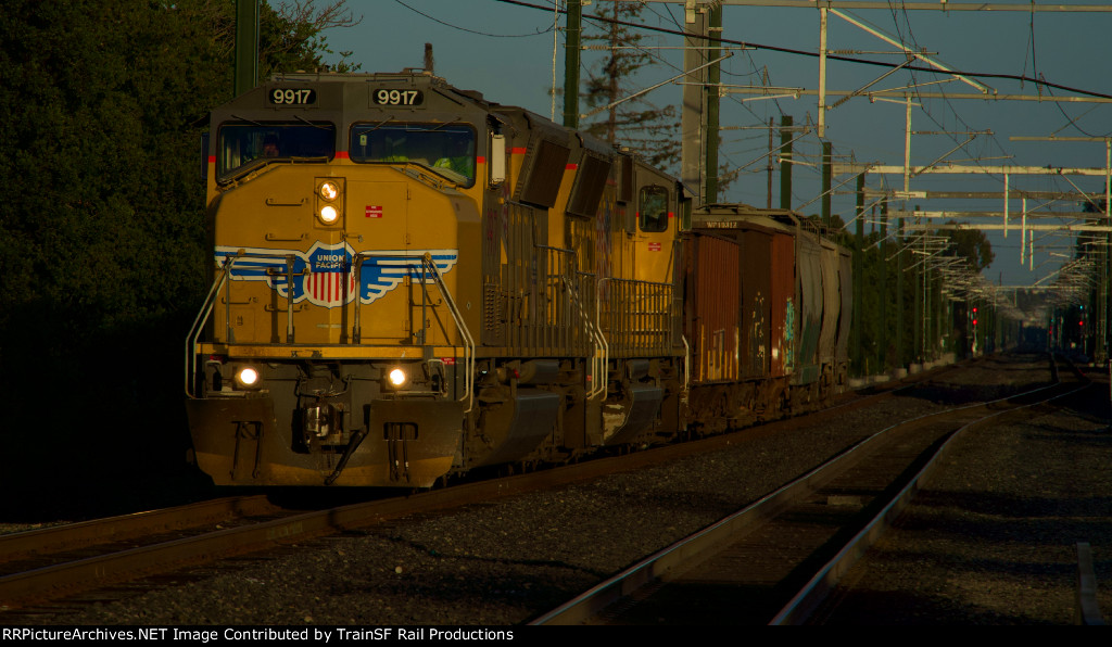 UP 9917 Leads the Mission Bay Local